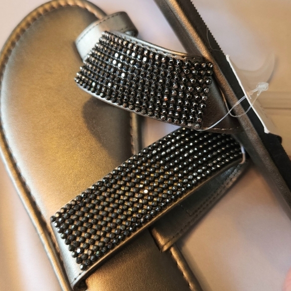 NWT Shade & Shore Crystal Embellished Sandals womens size 7 - Picture 6 of 9